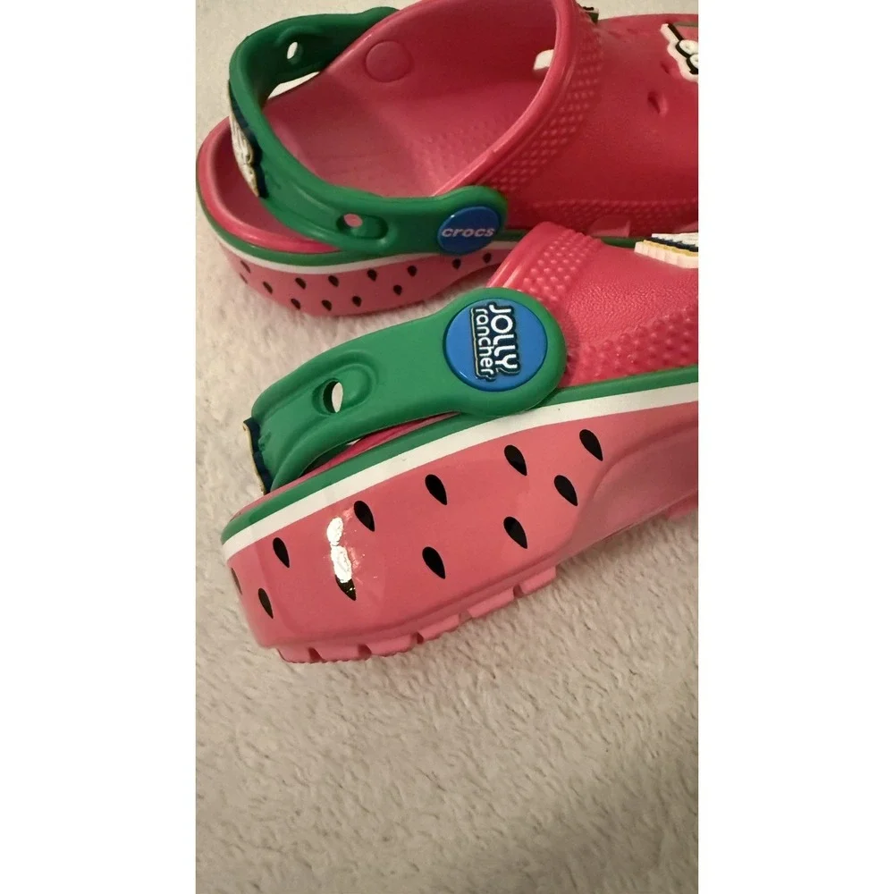 Crocs Jolly Rancher Limited Edition Pink Watermelon Clogs Size 9C Kids Sandals